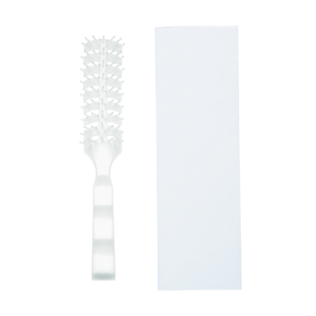 ヘアブラシ　白　マット袋入り　100本