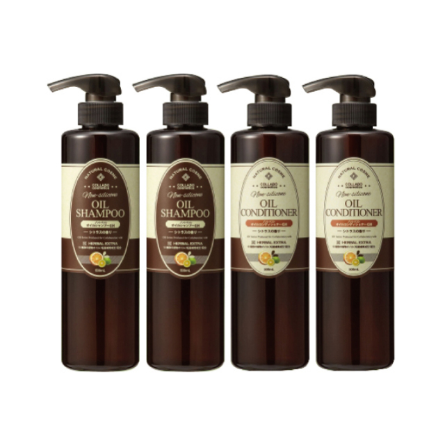 ゼミド　GH　オイルシャンプー＆コンディショナー　500ml　4本セット