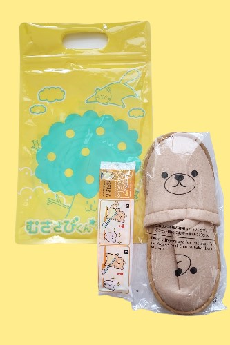 子ども宿泊アメニティ　むささびくんセット(スリッパ・歯ブラシ）50セット