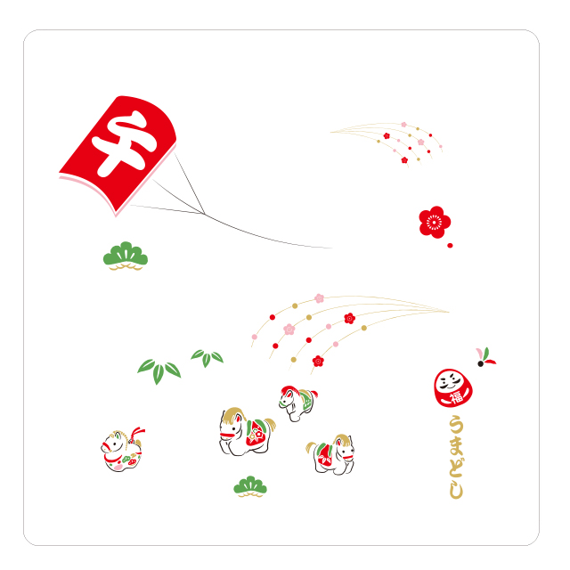 干支ガーゼハンカチ（二重袷）（10枚セット）