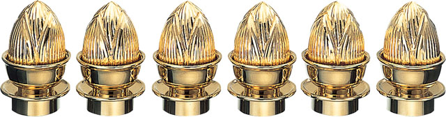 六器蓮華（６個１組）金箔押仕上げ