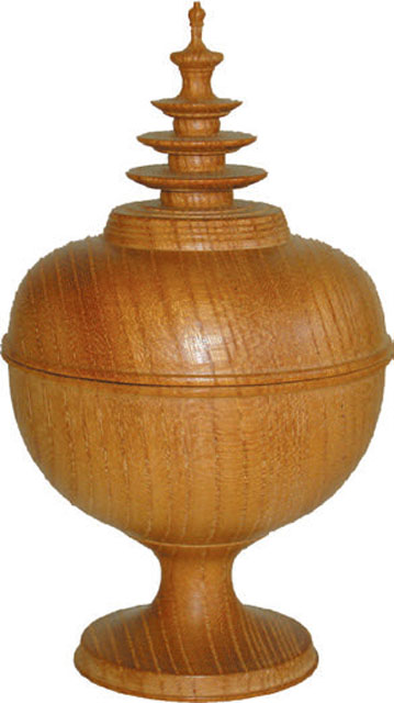 宝珠塔香合（欅製）