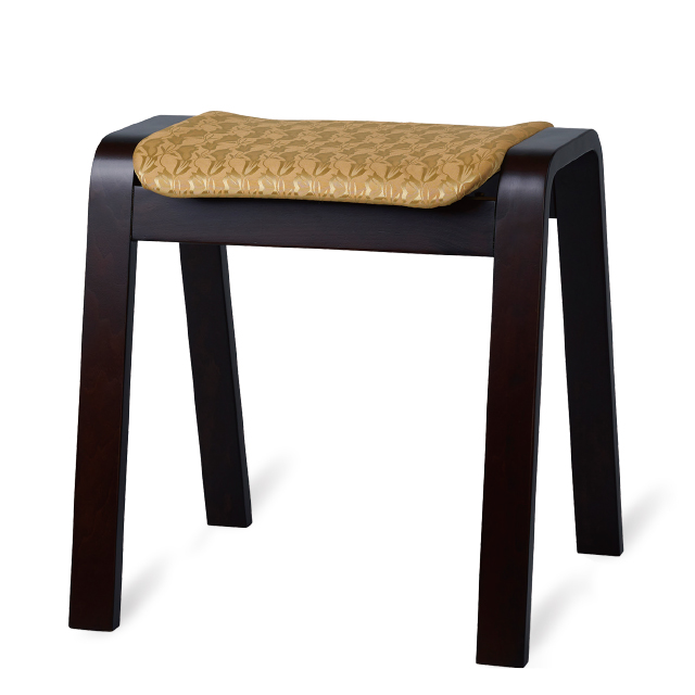 曲木スツール（ボタニカルゴールド）４脚セット