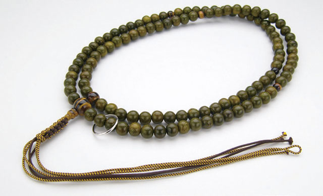 京念珠＜曹洞宗＞鉄刀山虎目石仕立（尺６寸）