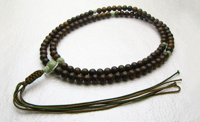 京念珠＜曹洞宗＞緑檀独山玉仕立