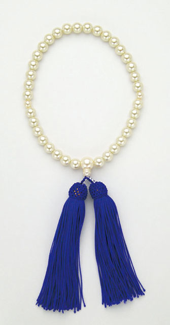 京念珠＜女性用 片手念珠＞ハリ真珠７ｍｍ玉