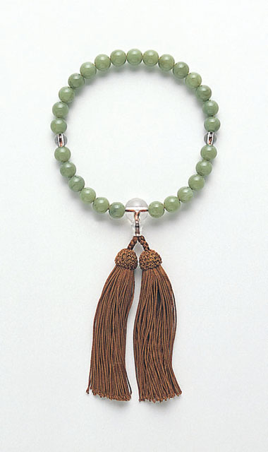 京念珠＜男性用 片手念珠＞新雲ヒスイ２７玉