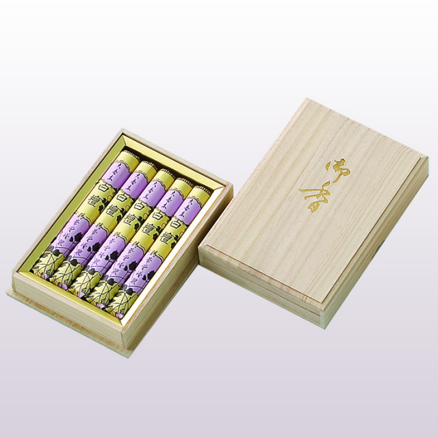 進物用線香　大香木白檀（中寸）