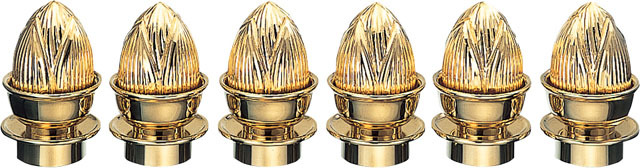 六器蓮華（６個１組）金箔押仕上げ