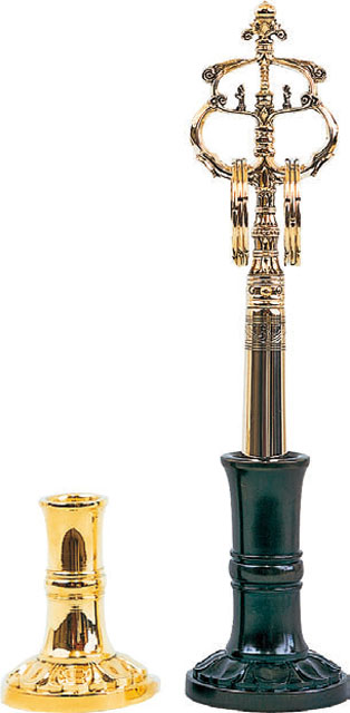 蓮台付錫杖立て