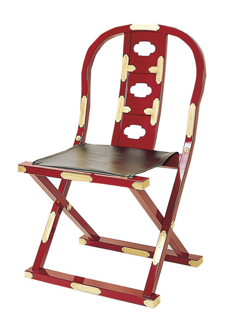 新型略式曲録（朱塗）金具付