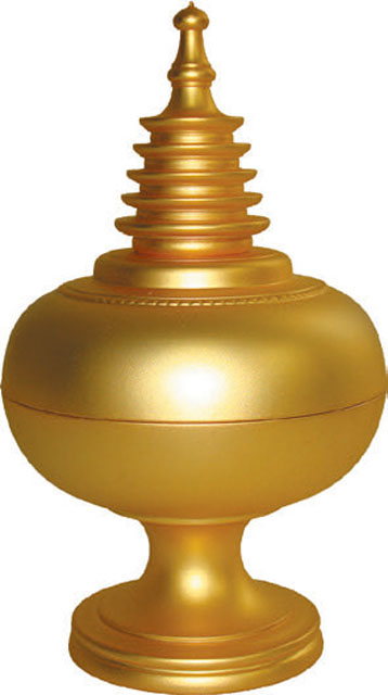 宝珠塔香合（金メッキ）