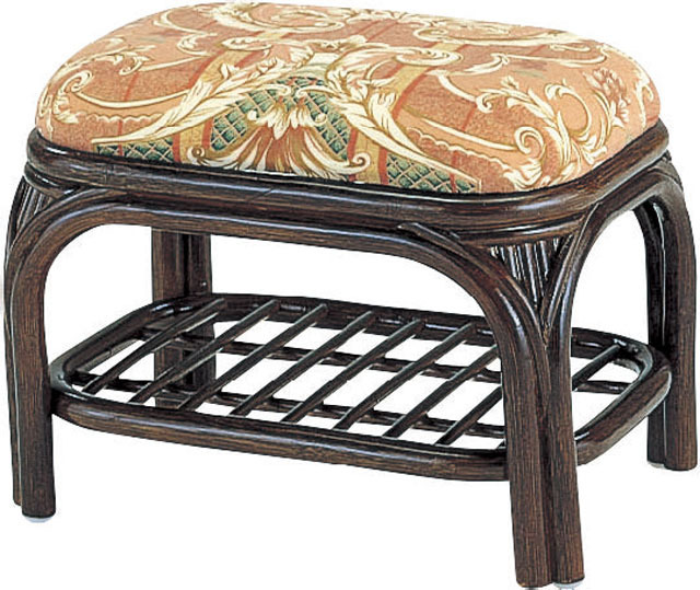 籐製玄関用スツール