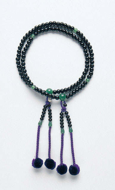 京念珠＜真言宗＞黒檀ヒスイ仕立