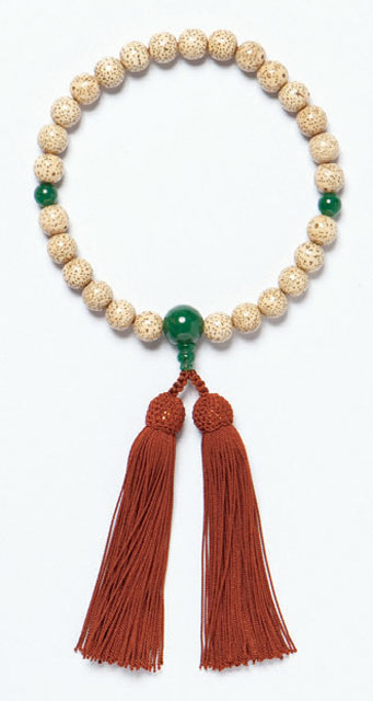 京念珠＜男性用 片手念珠＞星月ヒスイ仕立２７玉