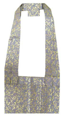 正絹平紗 寸５威儀細（雨竜 白／鼠）