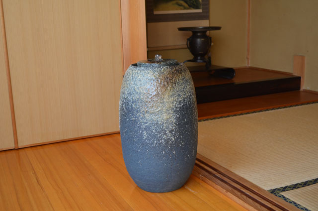 屋内用水琴窟　琴音スモール（青古信楽）