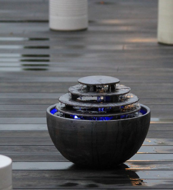 屋内用水琴窟　琴音ボール　ＬＥＤ付