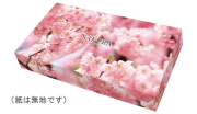 桜ボックスティッシュ・長方形タイプ （４０Ｗ　1０0箱セット）