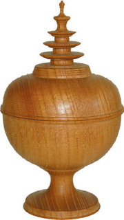 宝珠塔香合（欅製）