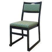 本堂用　軽量木製椅子（青の舞・布張）座面高４３ｃｍ
