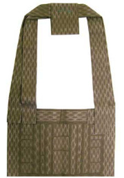 正絹よろけ絽９寸絡子（茶）
