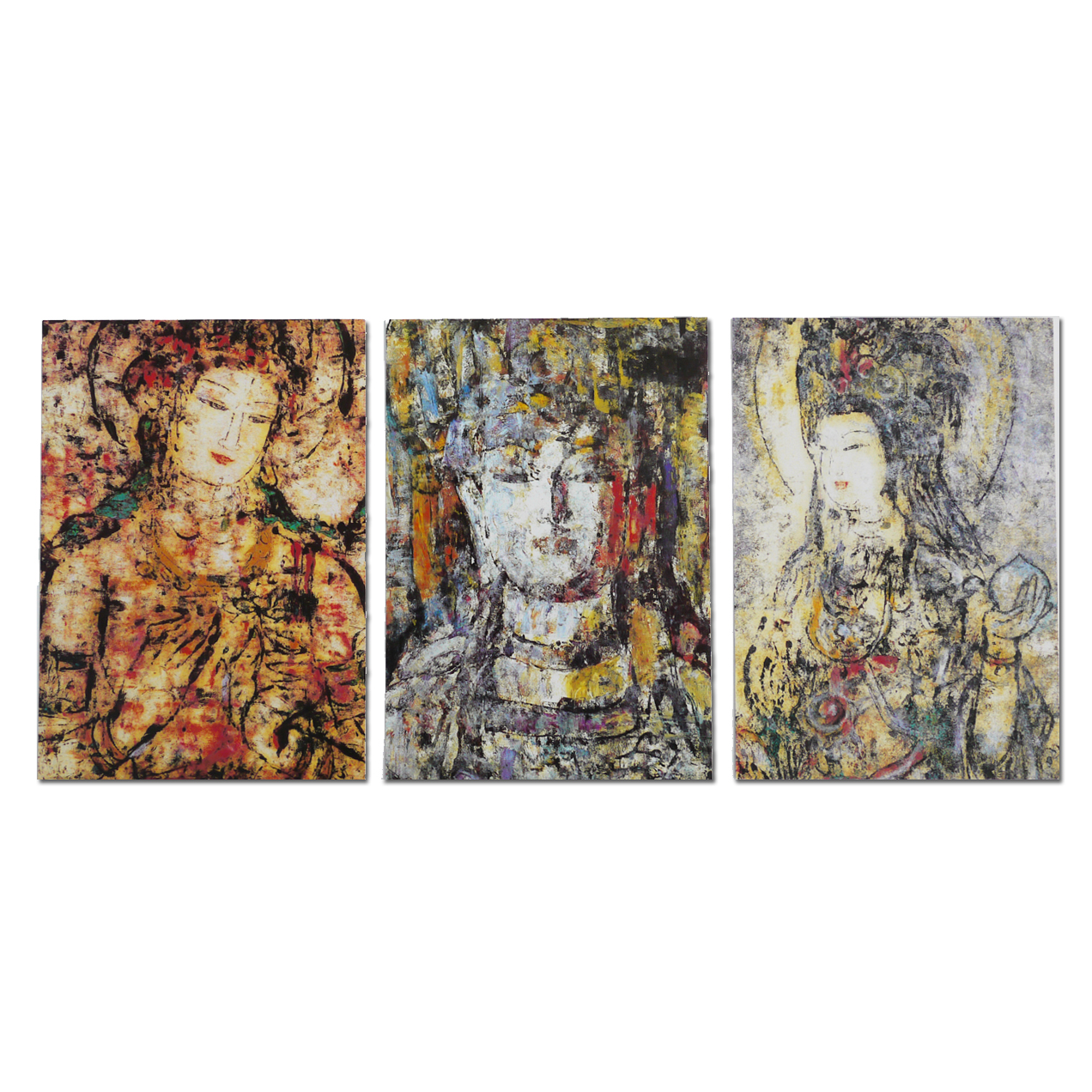 観音三尊 特製ポストカード 3種セット 絵葉書 開運絵画 招福アイテム
