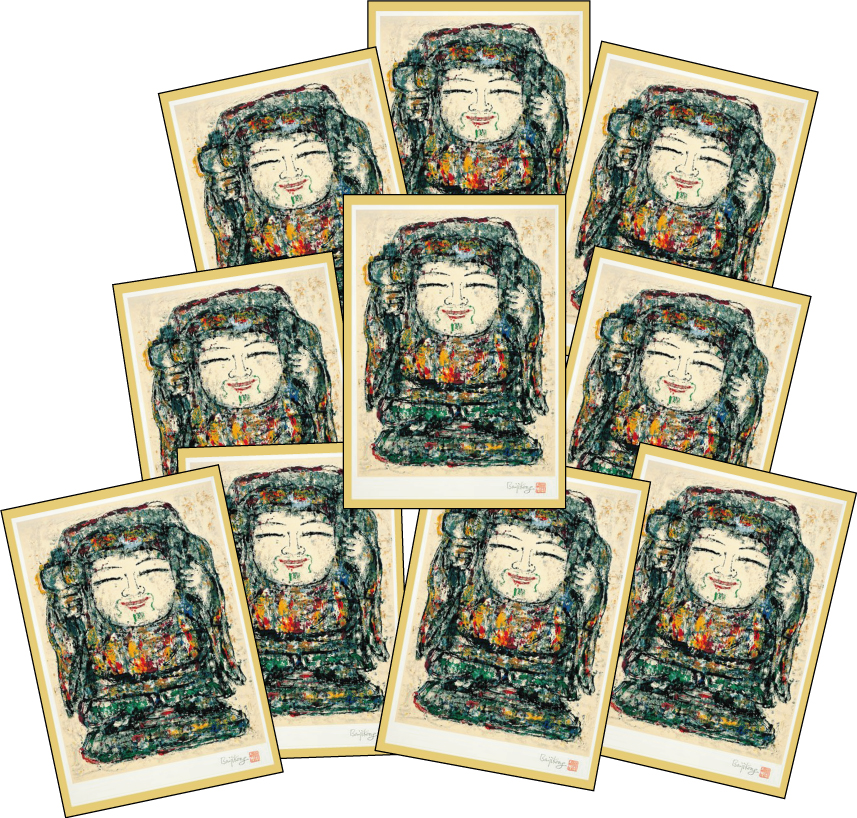 【大黒天】大黒様の開運画【特製ポストカード】5枚セット 開運絵葉書 招福アイテム 縁起物 商売繁盛 開運到来