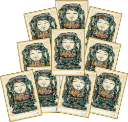 【大黒天】大黒様の開運画【特製ポストカード】5枚セット 開運絵葉書 招福アイテム 縁起物 商売繁盛 開運到来
