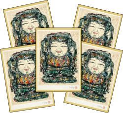 【大黒天】大黒様の開運画【特製ポストカード】5枚セット 開運絵葉書 招福アイテム 縁起物 商売繁盛 開運到来
