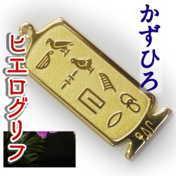 ヒエログリフ ペンダント 名前ネームネックレス 象形文字 ピラミッド 古代エジプト文字 ゴールド