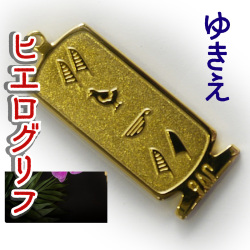 ヒエログリフ ペンダント 名前ネームネックレス 象形文字 ピラミッド 古代エジプト文字 ゴールド