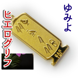 ヒエログリフ ペンダント 名前ネームネックレス 象形文字 ピラミッド 古代エジプト文字 ゴールド
