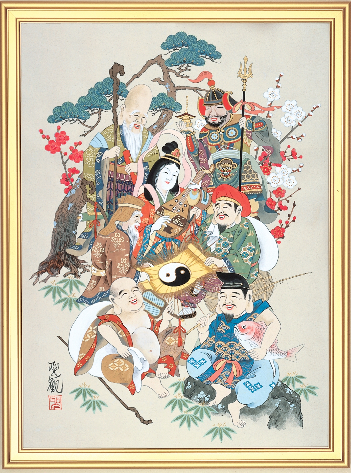 風水七福神財運招来図