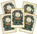 【大黒天】大黒様の開運画【特製ポストカード】5枚セット 開運絵葉書 招福アイテム 縁起物 商売繁盛 開運到来