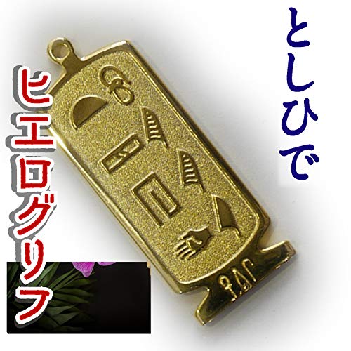 ヒエログリフ ペンダント 名前ネームネックレス 象形文字 ピラミッド 古代エジプト文字 ゴールド
