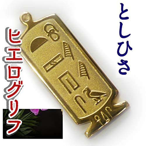 ヒエログリフ ペンダント 名前ネームネックレス 象形文字 ピラミッド 古代エジプト文字 ゴールド
