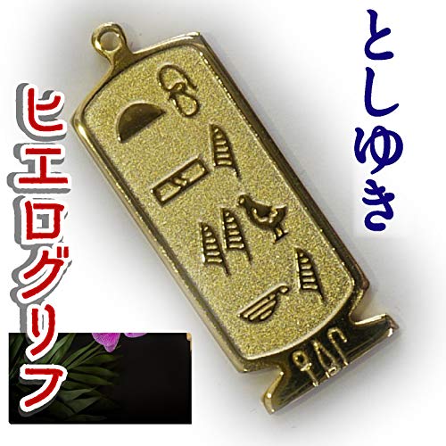 ヒエログリフ ペンダント 名前ネームネックレス 象形文字 ピラミッド 古代エジプト文字 ゴールド