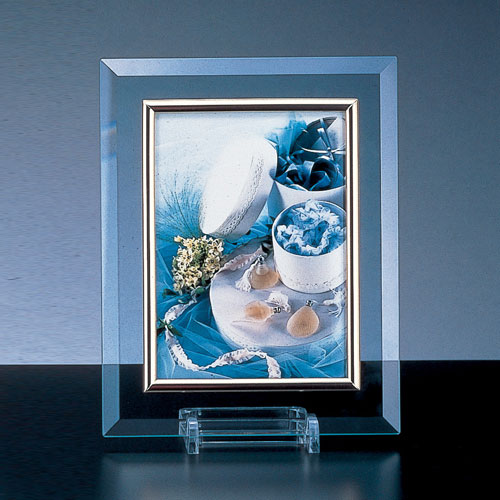 卒業記念品や退職記念品に「名入れシール付ガラス製フォトフレーム」の