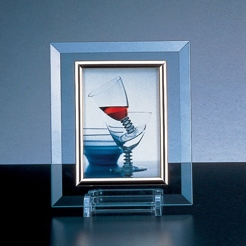 卒業記念品や退職記念品に「名入れシール付ガラス製フォトフレーム」の