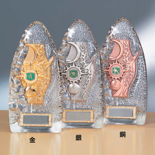 優勝トロフィー】マーク交換ガラス製トロフィー VTX3635シリーズ