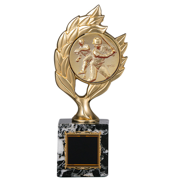 野球専用表彰記念トロフィー 樹脂製野球メダル付ダイキャスト製