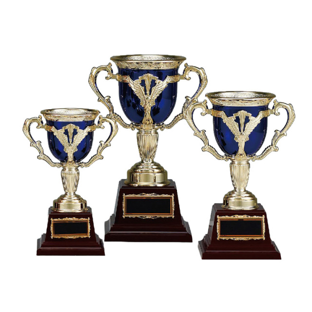 樹脂製優勝表彰カップ　青色カップ