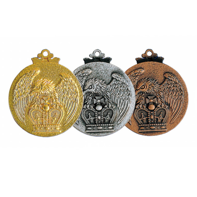 ダイキャスト製メダル 高級スタンド式プラケース入り・首掛けリボン