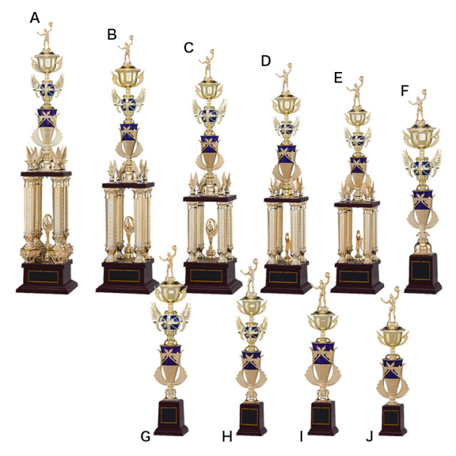 優勝トロフィー 樹脂製人形付きトロフィー T1007シリーズ（高さ410