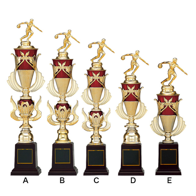 フィギュア トロフィ 優勝トロフィー 樹脂製人形付きトロフィー T1044（赤）シリーズ（高さ
