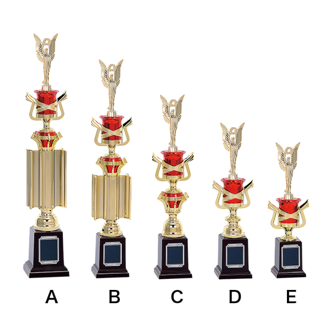 優勝トロフィー金属人形付き　表彰記念