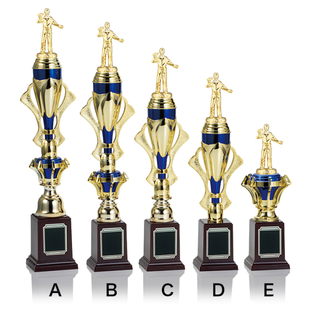 優勝トロフィー金属人形付き　表彰記念