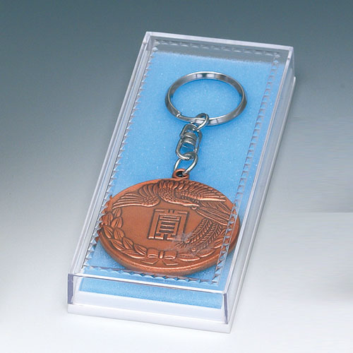 キーホルダー付きプラケース入りメダル
