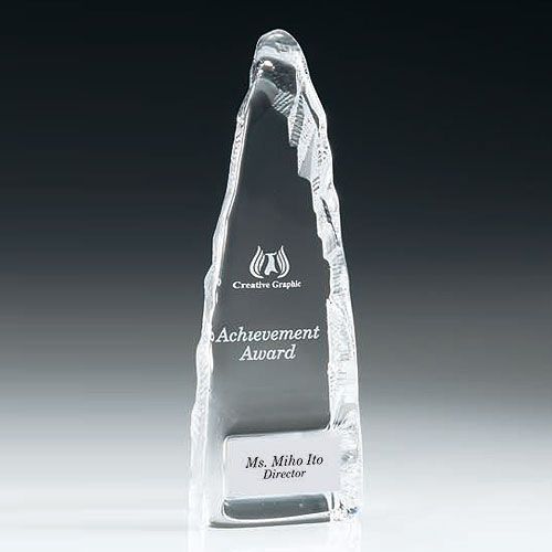 セミオーダー光学ガラス製記念盾